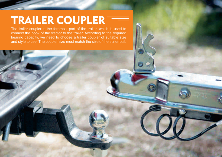 1BJY-A05 New Australian Coupler Equipped 3500KG Capacity Trailer Parts and Accessories with 50mm Ball Size