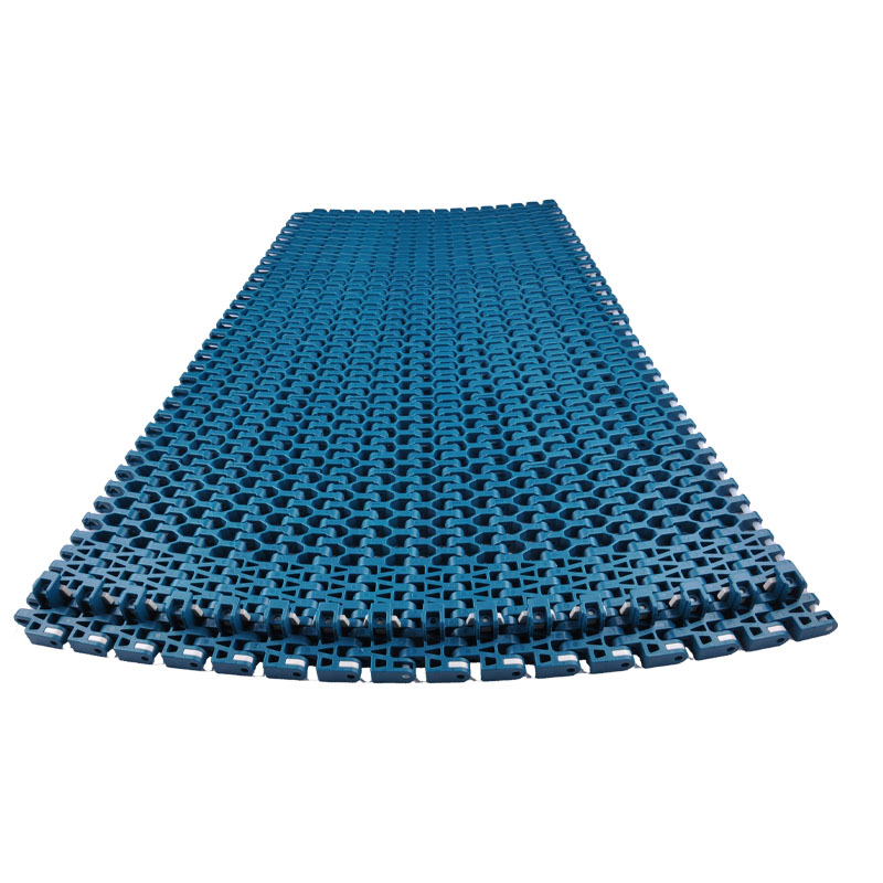 Plastic Modular Belt Turning Radius 1285 Flush Grid  Pitch 31.75  PP, POM Acetal Conveyor Belt for Food Conveyor System