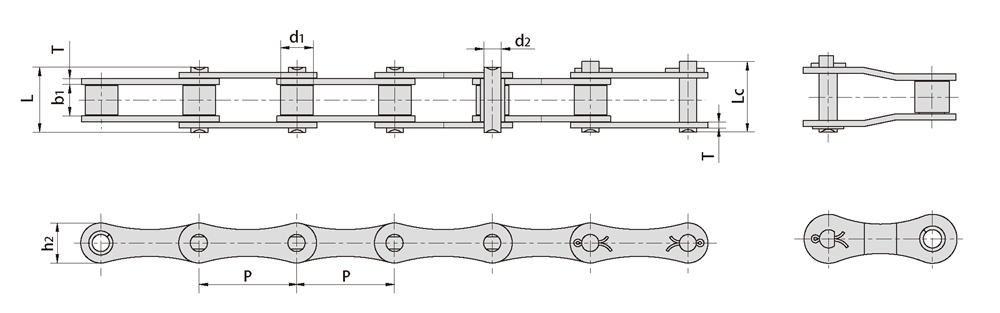 High Quality Precision Motorcycle and Roller Chain Suppliers Steel Agricultural Conveyor Roller Chains