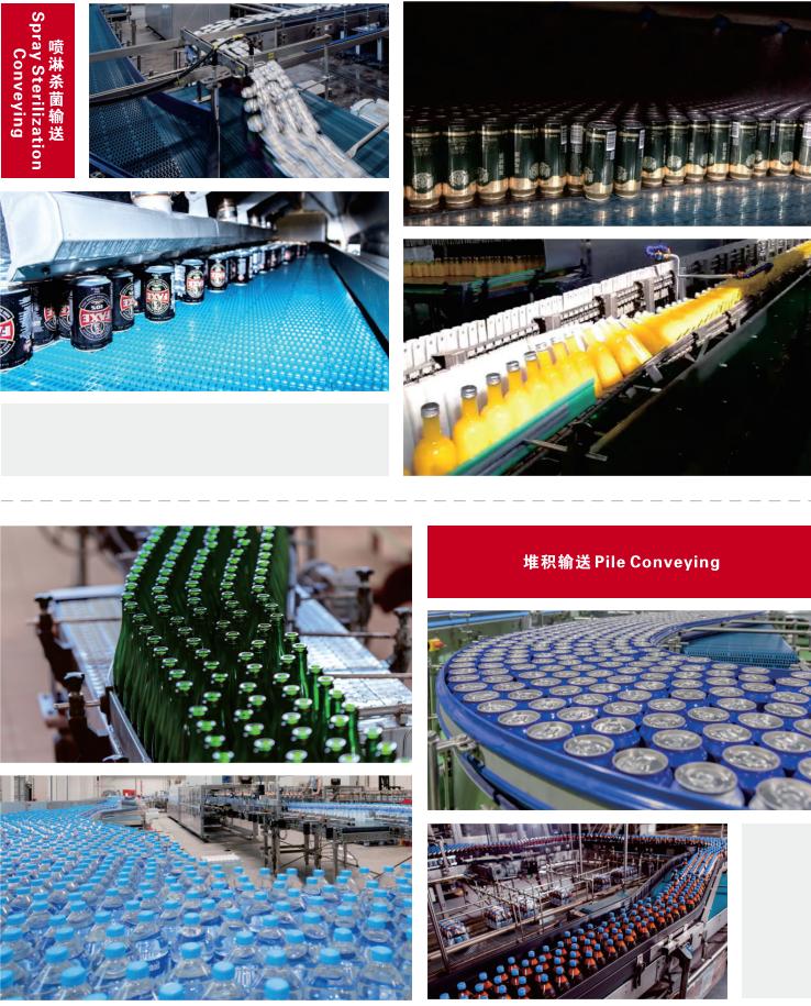 880 Series Vacuum Type Flat Top Straight Chain Plastic Chain for Sale