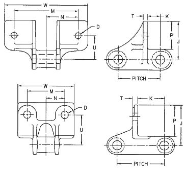 C55-G19 C188-G19 C Type Combination Chain With G19 Attachment