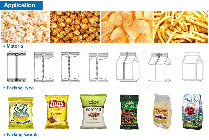 40bag/min/50bag/min Automatic Granule Packing Machine for Food Biscuits Peanuts Melon Seeds Candy