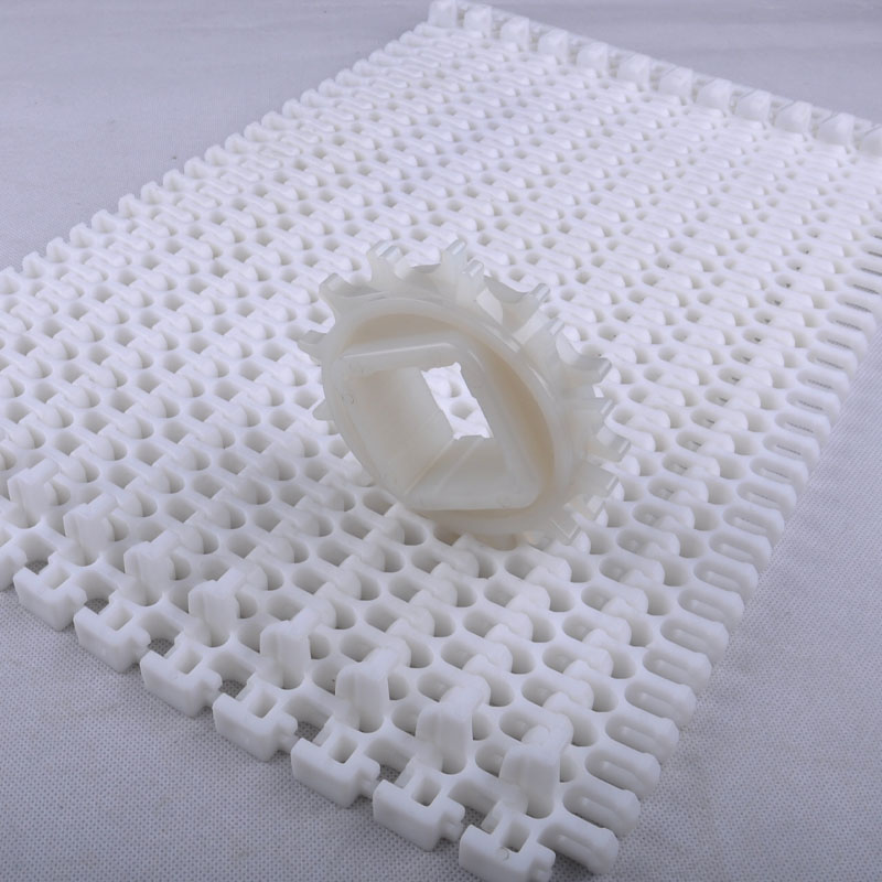 Plastic Modular Belt Turning Radius Flush Grid with Hold-down Edge S2400 Pitch 25.4  PP, POM Acetal for Food Conveyor System