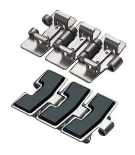 SS812/815G SS802/805G SS881G SS881TAB-G Stainless Steel Flat Top Chains With Rubber Top