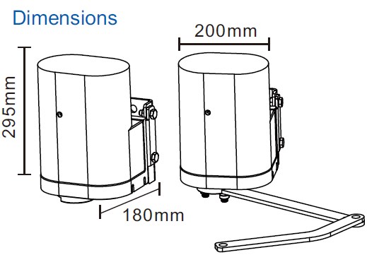 High Quality Grade Stainless Steel Swing Gate Automation System Allen Key Swing Gate Opener for  Suits for All Tough Environment