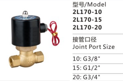 Latest Design 2L170-10 Direct Drive-Type Solenoid Valve Low Pressure Two-Position Two-Way Pneumatic Parts for Sale