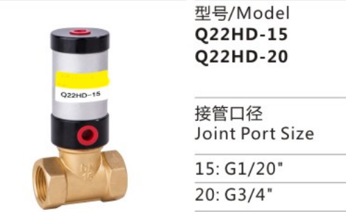 Factory Wholesale Q22HD-20 Series Pneumatic Control Valve With Aluminum Alloy Cylinder