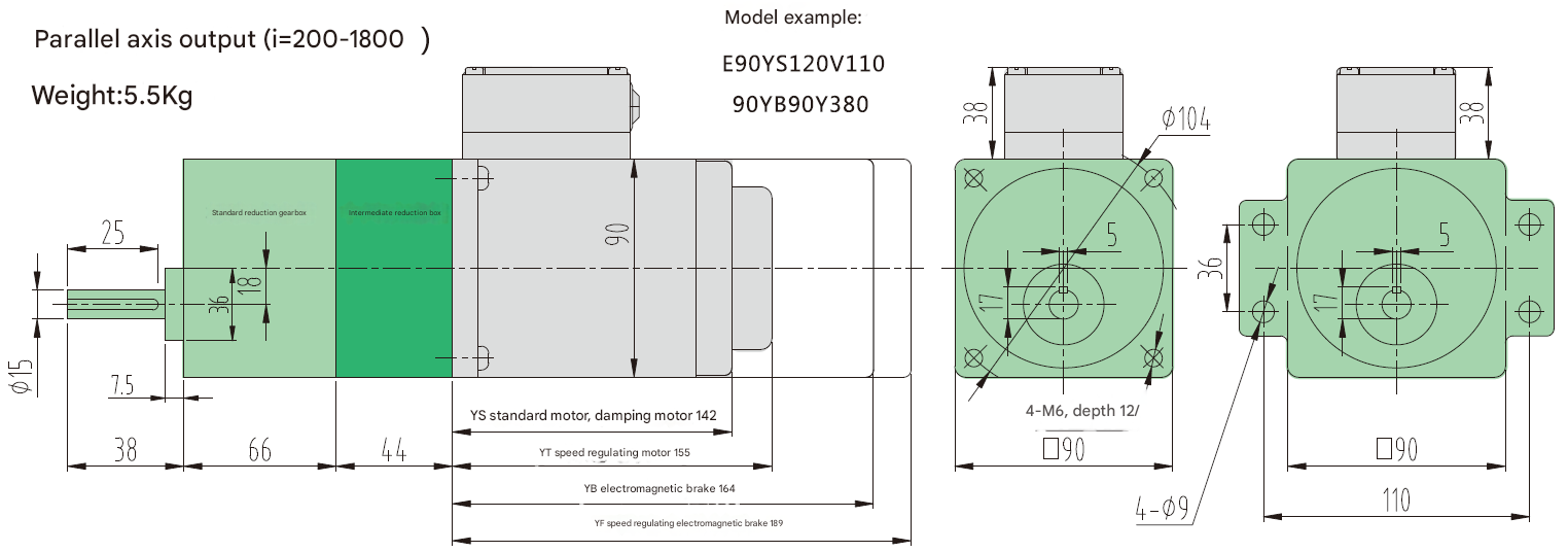 90w High Torque 1350 Rpm Electric Brushless Stepper Micro Motor Price Mini AC Motor with Gearbox