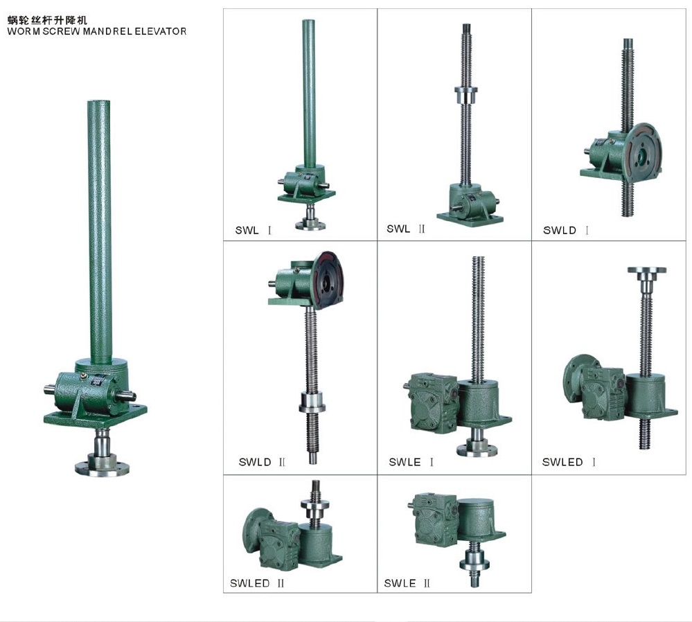 Swl Series Linear Manual Drive Mechanical Bolt Lifter Landing Electric Mandrel Elevator Reducer Worm Gear Lifter Screw Jack