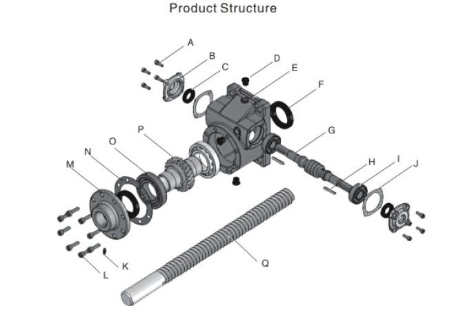 Swl Series Linear Manual Drive Mechanical Bolt Lifter Landing Electric Mandrel Elevator Reducer Worm Gear Lifter Screw Jack