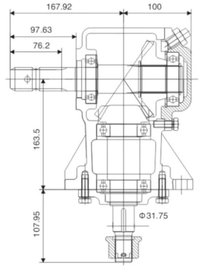Plastic Agricultural Lawn Mower Gearbox Made in China