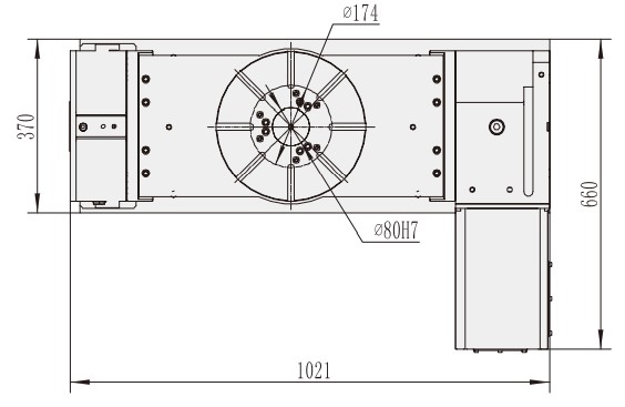 RTS-320 5 Axis Machine CNC Machining Center Parts CNC Turntable Rotary Table for CNC Machinery