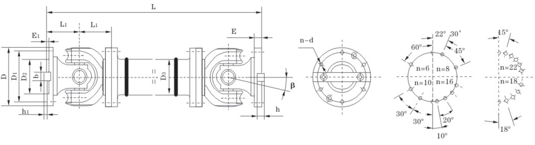 Universal Coupling Price Long No Flex Type Universal Joint Coupling with Spider