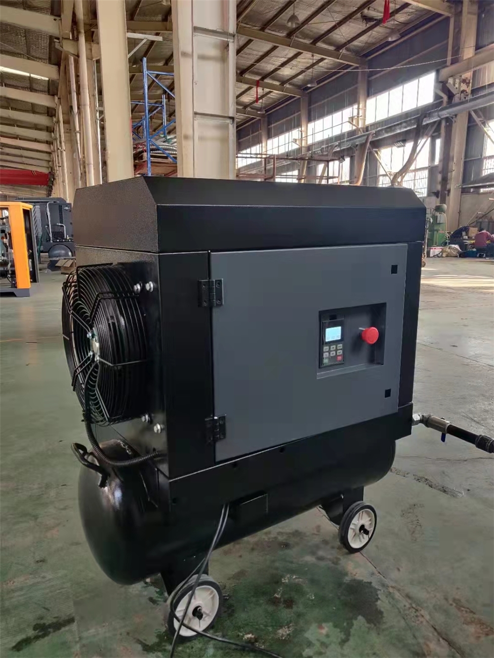 Small Quiet Single Phase 220/230/240V 8 ~10 bar 4 kW 5.5 HP 360L/min PM VSD Rotary Screw Air Compressor with Air Receiver Tank