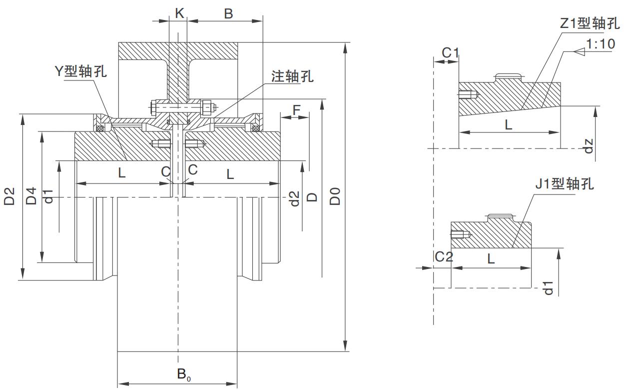 Customized Planetary Gear Coupling Drum Shape Gear Coupling with the Brake Wheel