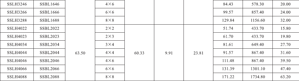 BL Series Stainless Steel Leaf Chain and Sprockets SSLH4046 SSBL2046 for Restaurant Industries