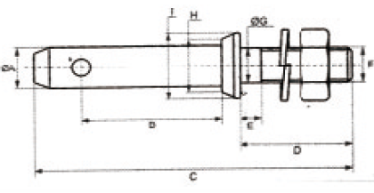 FT042/FT043/FT044/FT045/FT046 Durable Agricultural Spare Parts Lower Link Pin Fits Tractor