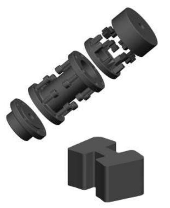 Aluminium Rubber Cushion Type H Flexible Coupling Customizable OEM Support