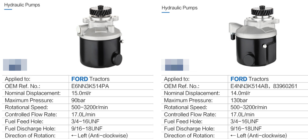 Agricultural Parts Electric Vane Pto Forklift Hydraulic Gear Oil Motor Pumps Repair Hydraulic Pumps for Tractor Wood Splitter
