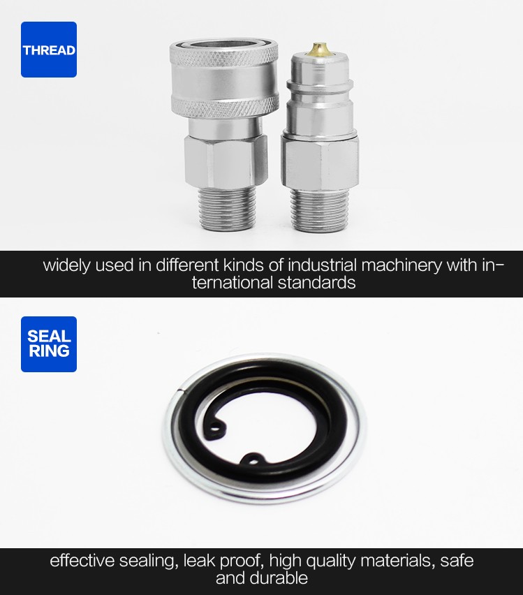 ISO 7241 a 1/4 Inch  NPT/BSP Thread  Female /male Hansen Exchange Couplings Hydraulic Quick & Hydraulic Quick Release Coupling