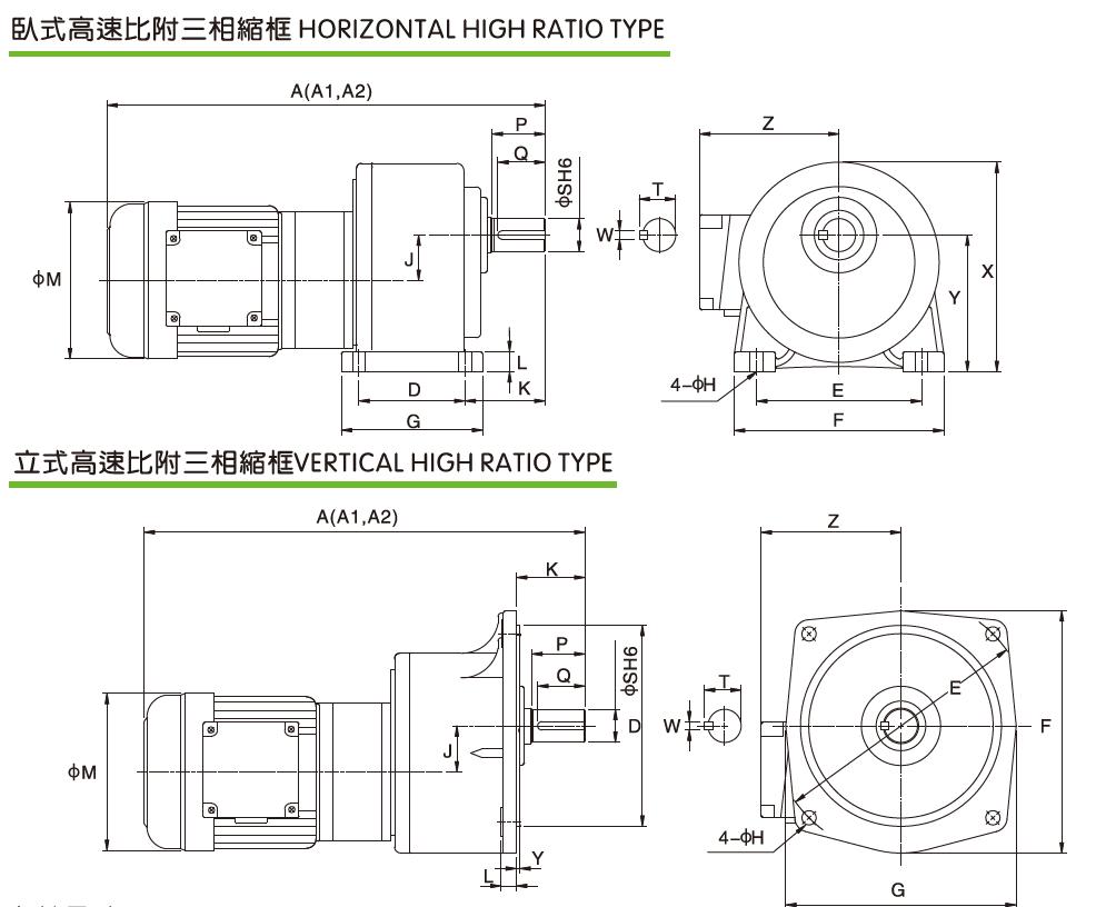 High Ratio Light Duty Ac Servo Electric Motor Drive Vertical/Horizontal 3-Phase Brake Motor With Aluminum/Steel Plate
