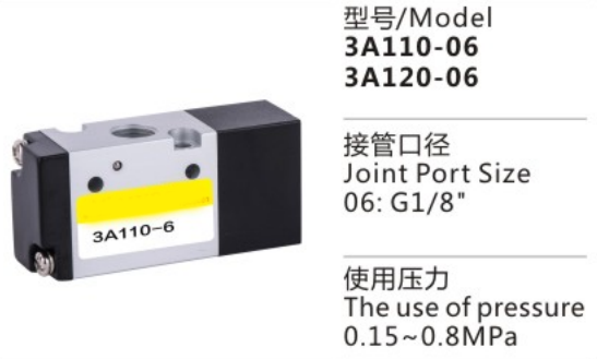 Attractive Price New Type 3A100 Series 3A110-06 Pneumatic Control Solenoid Valve for Sale