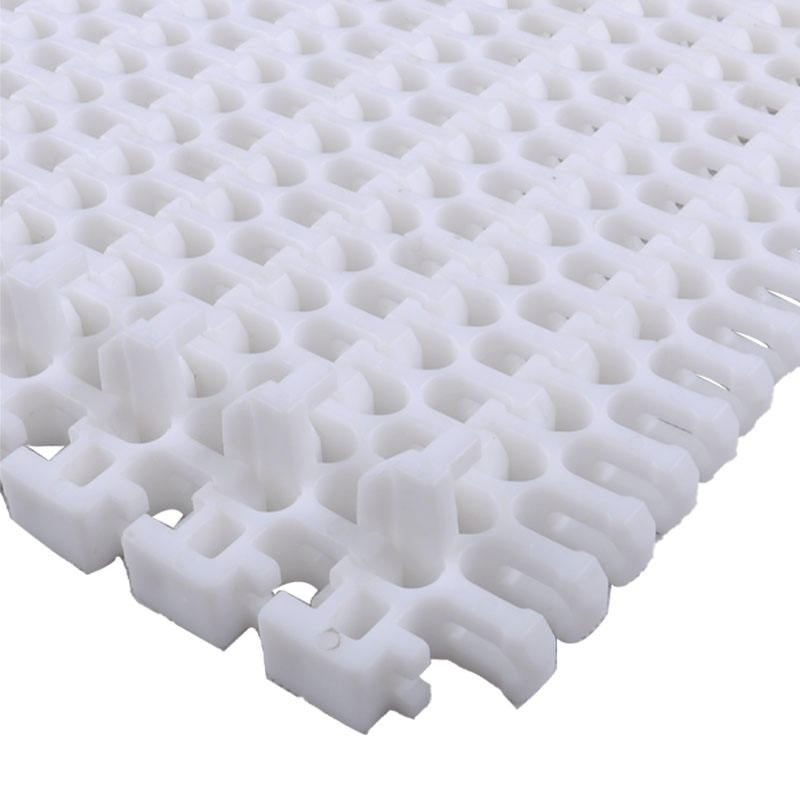 Plastic Modular Belt Turning Radius Flush Grid with Hold-down Edge S2400 Pitch 25.4  PP, POM Acetal for Food Conveyor System