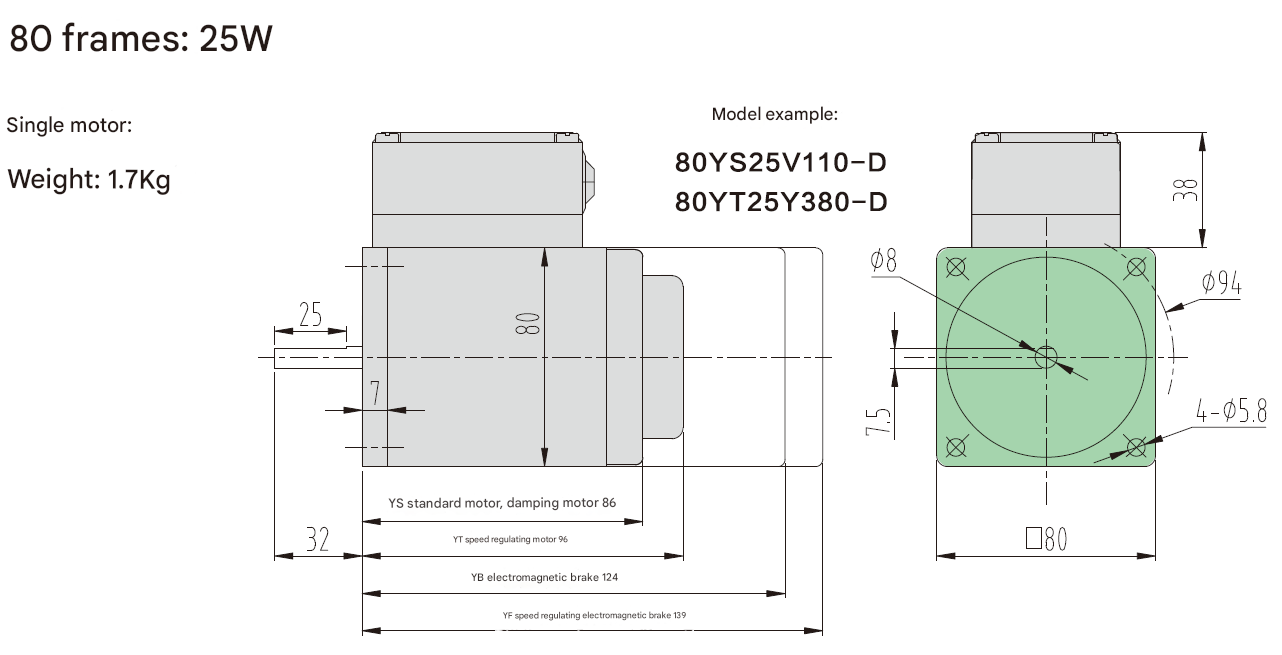 Three Phase Small Speed Reduction Motor Milling Key Shaft Micro Gear Reduction Motor