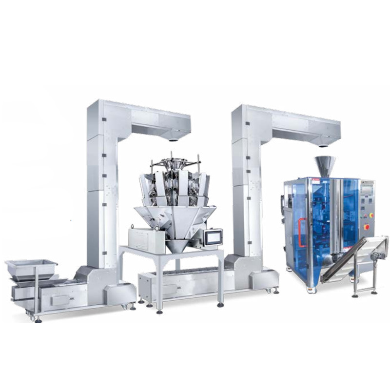 Combined Weighting Full Automatic Packaging Machine with Feeding Weighing Conveying Packaging Cutting  Printing