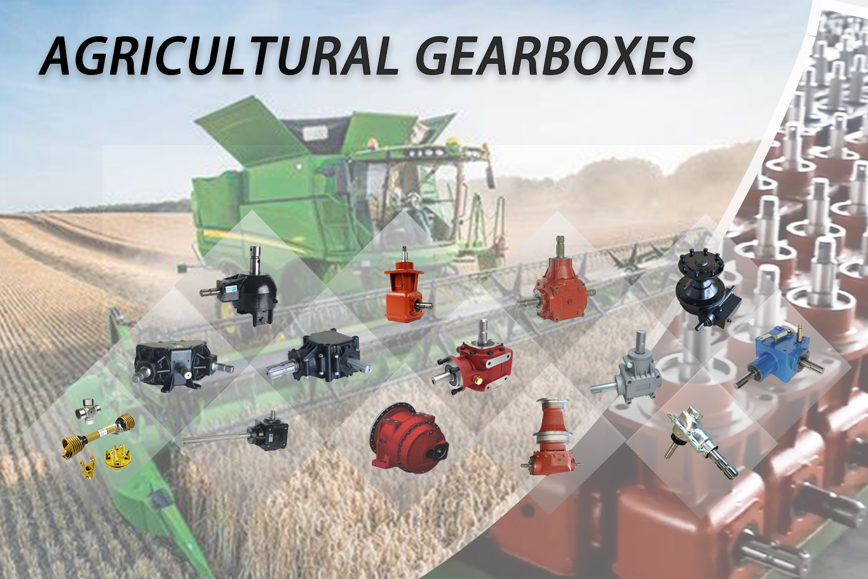 RC Series Factory Price Agricultural Gear Motor Drive PTO Farm Heavy Duty Slasher Right Angle Lawn Mower Rotary Cutter Gearbox