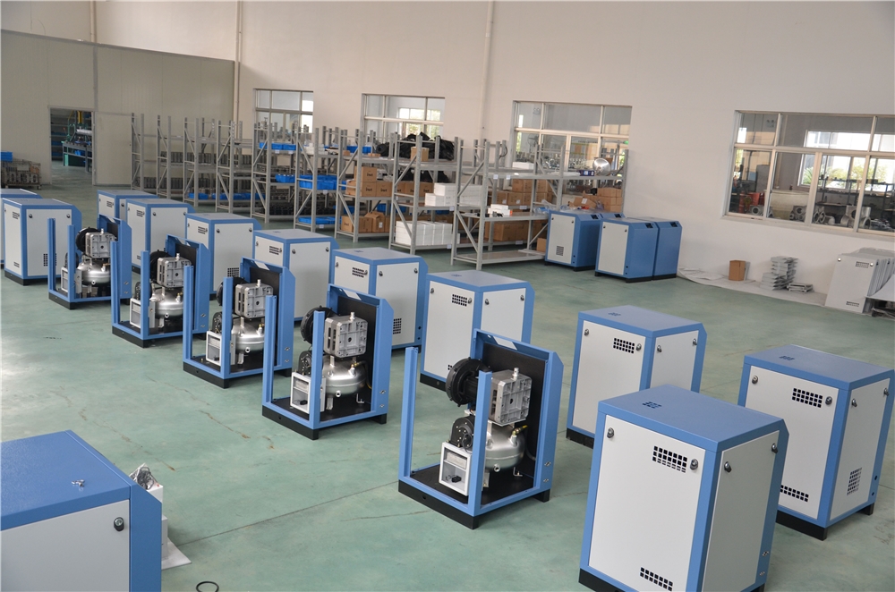 Long-Lasting Stationary Air Compressor 380V Oil-Free Low Noise Single Mono Screw-Energy Saving Core Components Pump AC Power