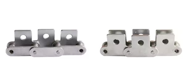 Transmission Stainless Steel Double Pitch Conveyor Chain With Attachments