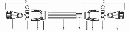 Agricultural Machinery Parts Tractor Truck Rotary Drive Pto Shaft With Clutch Yoke Adapter Agriculture Tube Spline