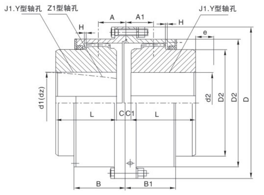 Bevel Gear Coupling Steel Sleeve Drum Gear Coupling for Lifting and Transport Machinery
