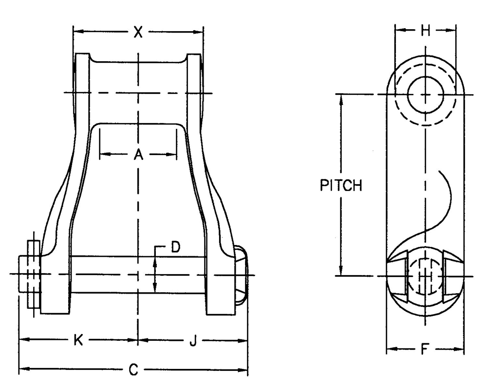 H Class Mill Chain H60 H74 H78 H79 H82 H87 H124 Transmission Chains