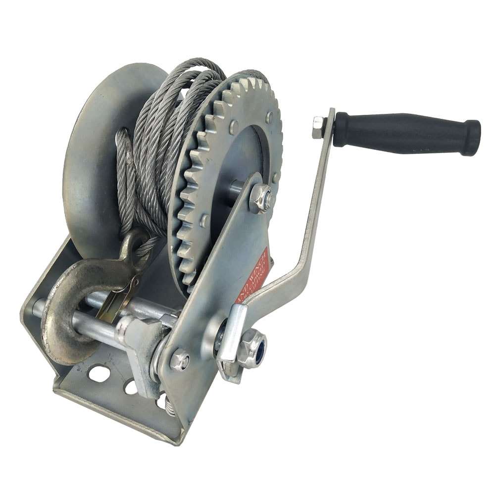 1BJY-HW-03S New Trailer Parts Accessories 1000lbs Hand Winch with 8m Steel Wire for Boat Trailer or ATV