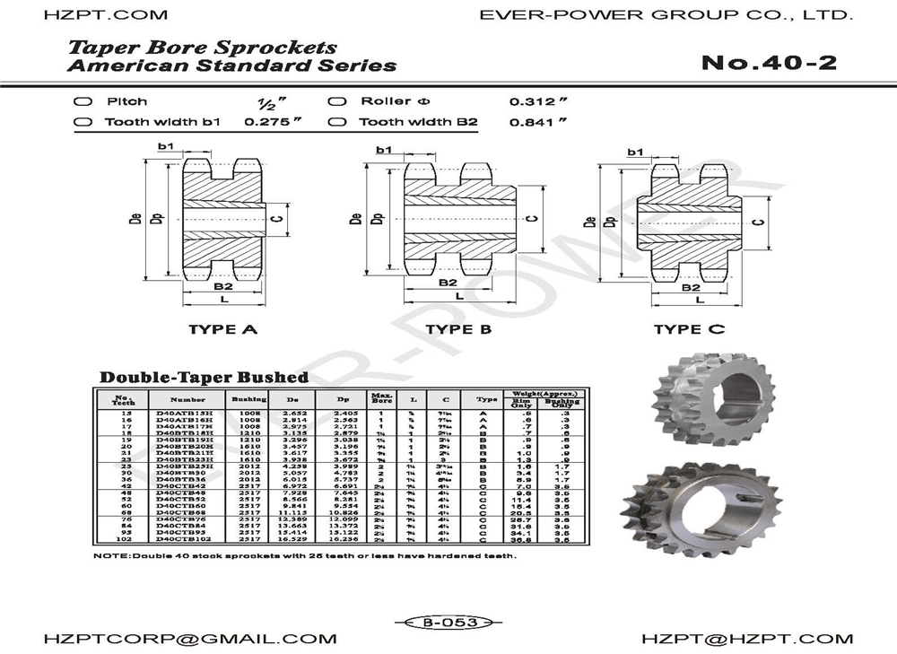 American European Standard C45 Steel Hardening Teeth Triplex Triple 1008 1610 Taper Bore Bush Lock Sprocket Transmission Parts