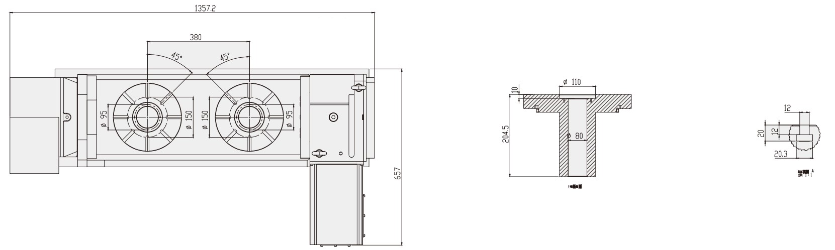 WT-S255-T2 Machine CNC Machining Center Parts CNC Turntable Rotary Table for CNC Machinery
