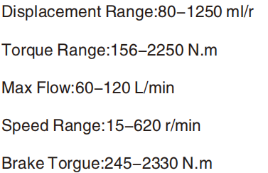 BMP / BMR Series Brake Torque 245-2330 N.m Orbital Hydraulic Motor With Brake System for Sale