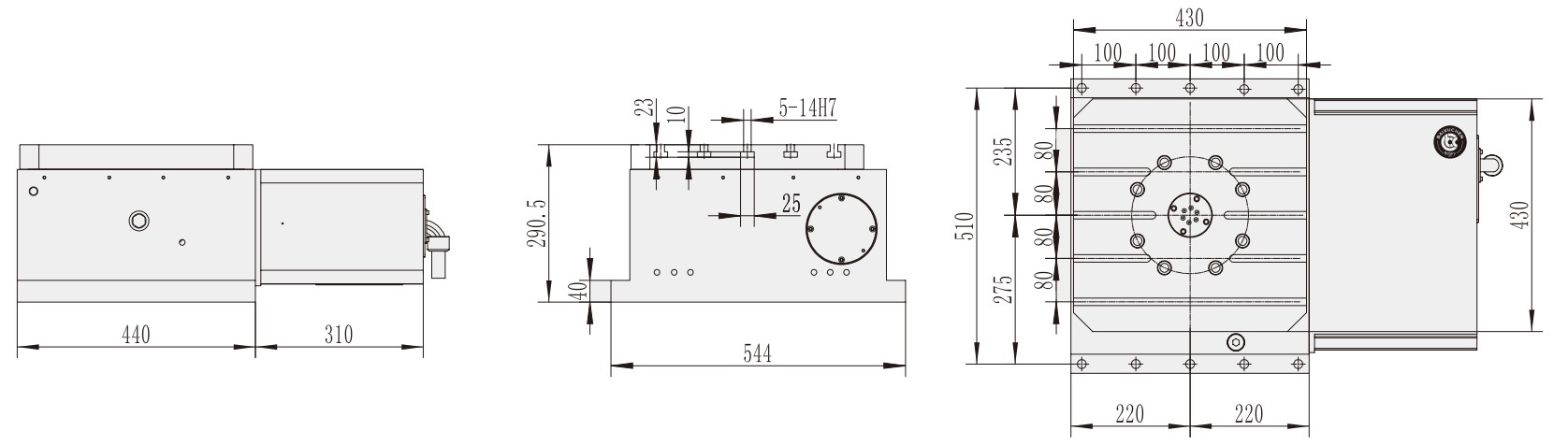 WT-H430 Horizontal Micro-positioning Table Machine CNC Machining Center Parts CNC Turntable Rotary Table