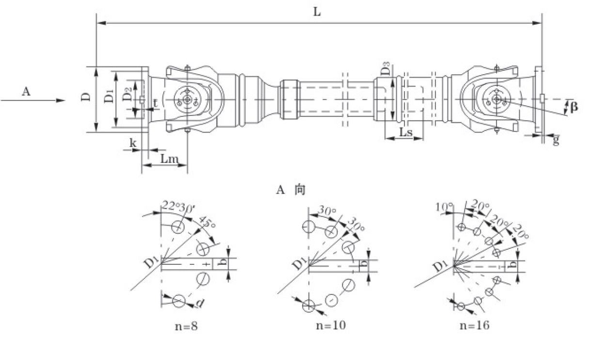 High Quality SWC Long Flex Welding Type Universal Joint Coupling Whole Fork Universal Couplings with Spider