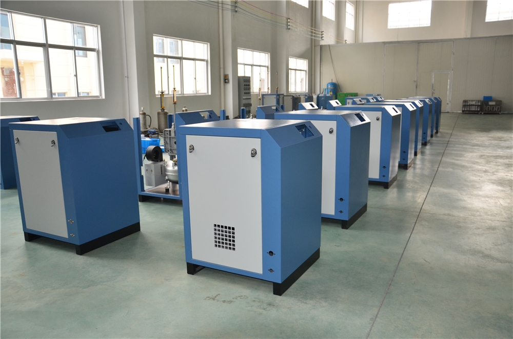 Long-Lasting Stationary Air Compressor 380V Oil-Free Low Noise Single Mono Screw-Energy Saving Core Components Pump AC Power