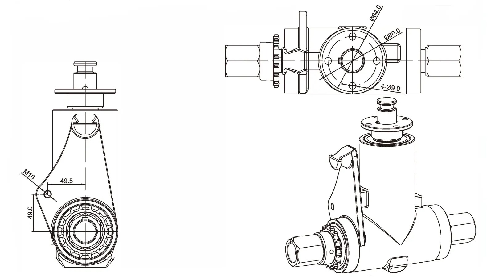 Fertilizer Broadcaster Double Disc Fertilizer Seeder Gearbox Speed Reducer Fertilizer Seeder Gear Drive Gearbox