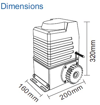 Lifelong Post Sales Service Automatic Sliding Gate Motor Sliding Gate Opener for 2000kg Sliding Gate Operator