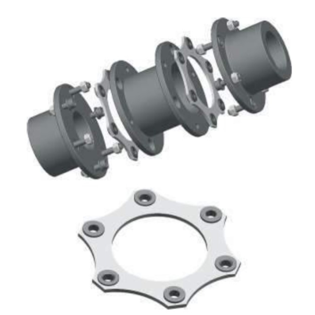 Djm Flexible Stainless Steel Disc Coupling Shaft Torsionally Rigid Plate Elastic Single Double Spacer Diaphragm Coupling