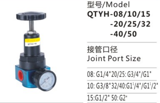Good Quality QTYH-08/10/15 Air High pressure reducing valve for sale