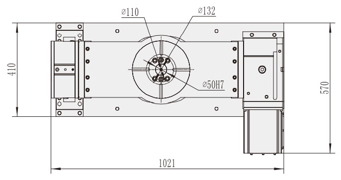 RTS-255 5 Axis Machine CNC Machining Center Parts CNC Turntable Rotary Table for CNC Machinery