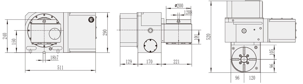 WT-RT200 Attractive Price Metal Industrial Cnc Machining Center 5 Axis Accessories