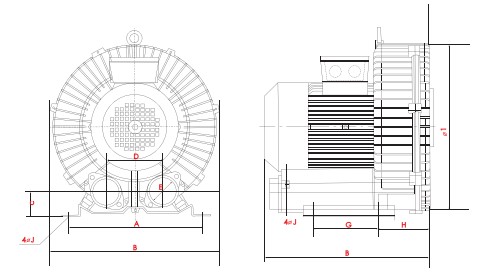 Hc-90b Aluminum Alloy Original Oil Free Ring Air Blower Vortex Gas Pump for Aquaculture Water Treatment