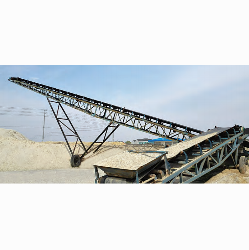 Portable Material Handling Transport Conveyor System Tilt Angle 9-22Mobile Belt Conveyor for Short Distance Transportation
